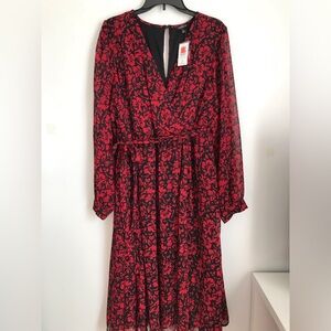 Torrid red&black sheer dress Size 1